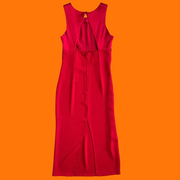 90's vintage red satin sequins formal holiday evening dress Size 7 Byer Too! - Picture 5 of 8